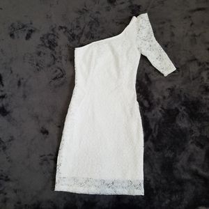 Body Central Lace One Shoulder Dress